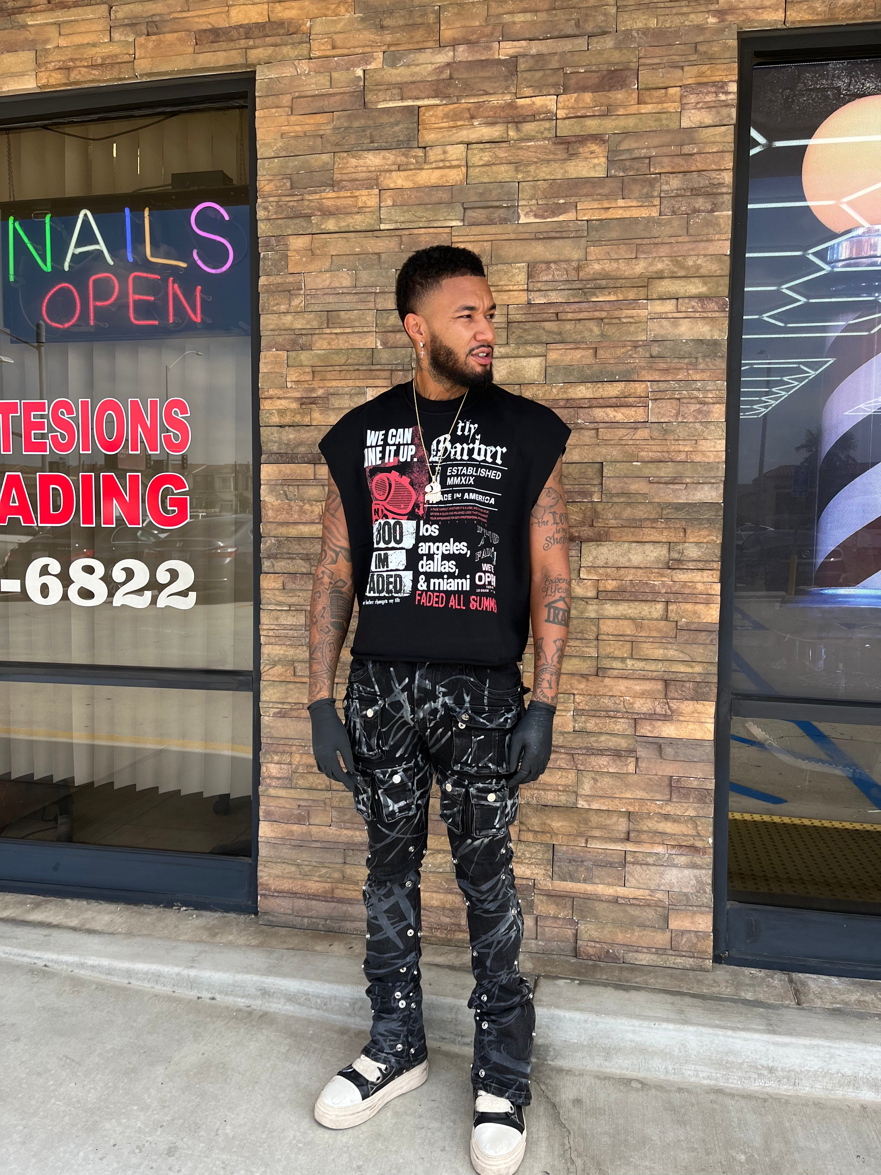 “ACCEPTING ALL FADES” Muscle Tee
