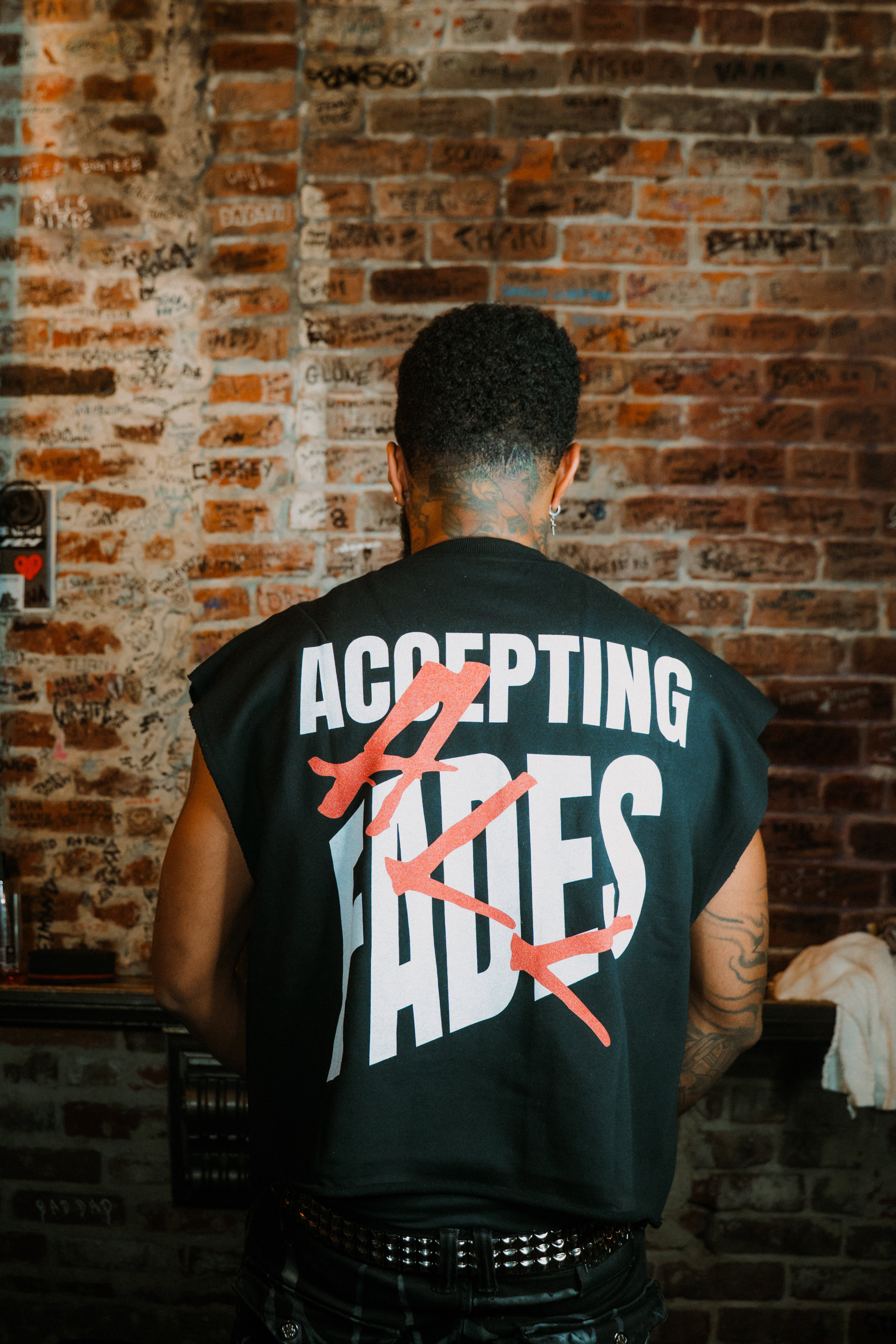 “ACCEPTING ALL FADES” Muscle Tee