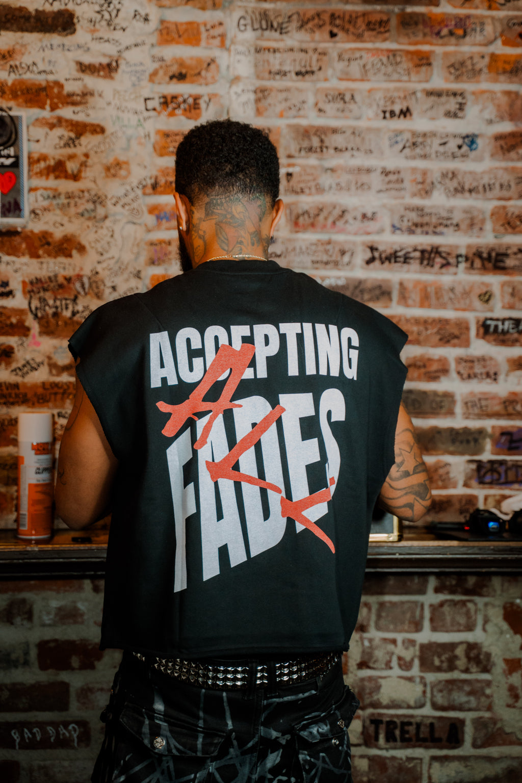 “ACCEPTING ALL FADES” Muscle Tee